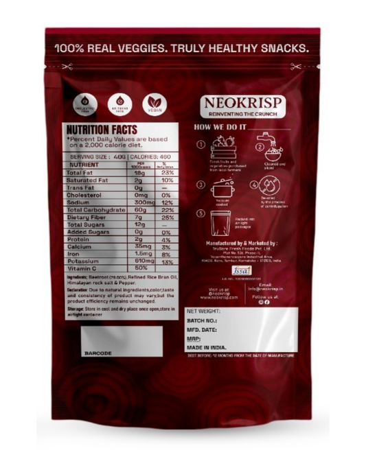 BEETROOT CHIPS - HIMALAYAN ROCK SALT WITH PEPPER